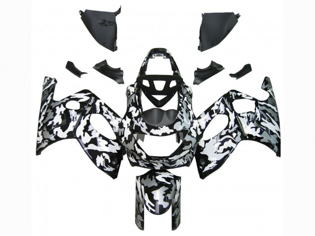 Carenados Moto Yamaha YZF600R Thundercat 1996-2007 - Negro Blanco Gris Camouflage