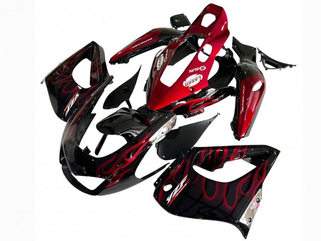Kits Carenado Moto Yamaha YZF 1000R Thunderace 1997-2007 - Negro Rojo Llama