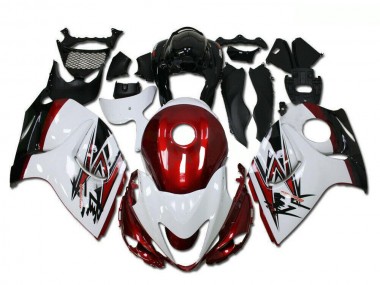 Carenados Moto Suzuki GSXR 1300 Hayabusa 2008-2020 - Blanco Rojo Negro