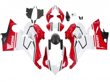 Carenados Moto Ducati Panigale V4 V4S 2018-2019 - Blanco Rojo Negro Mate