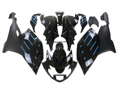 Carenados Moto BMW K1200S 2005-2010 - Negro Brillante Negro Mate Azul Línea