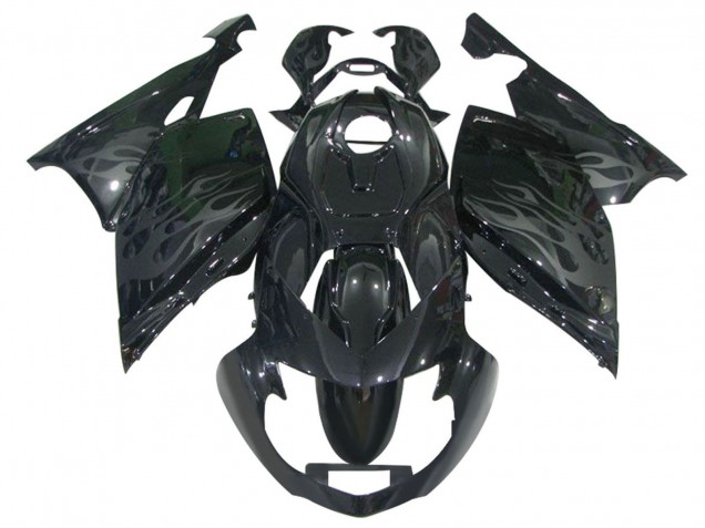 Carenados Moto BMW K1200S 2005-2010 - Negro Brillante Gris Llama