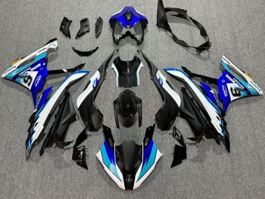 Carenados Moto BMW S1000RR 2023-2024 - Blanco Azul Negro Mate Motul