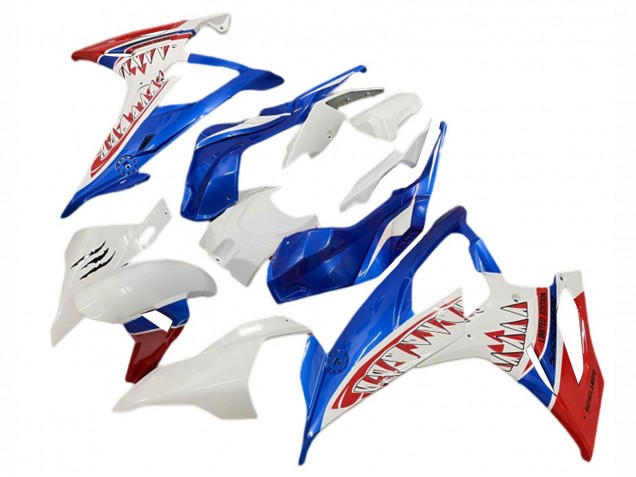 Carenados Moto BMW S1000RR 2019-2022 - Blanco Azul Rojo Tiburón