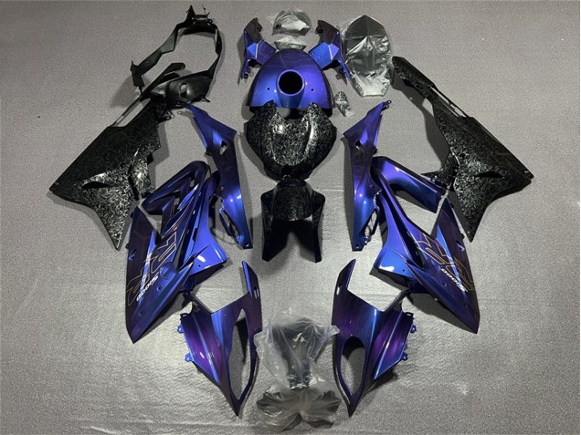 Carenados Moto BMW S1000RR 2017-2018 - Azul Negro Falsificado FibraCarbono
