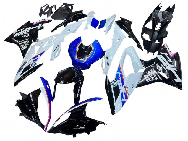 Kits Carenado Moto BMW S1000RR 2015-2016 - Blanco Azul Negro Brillante