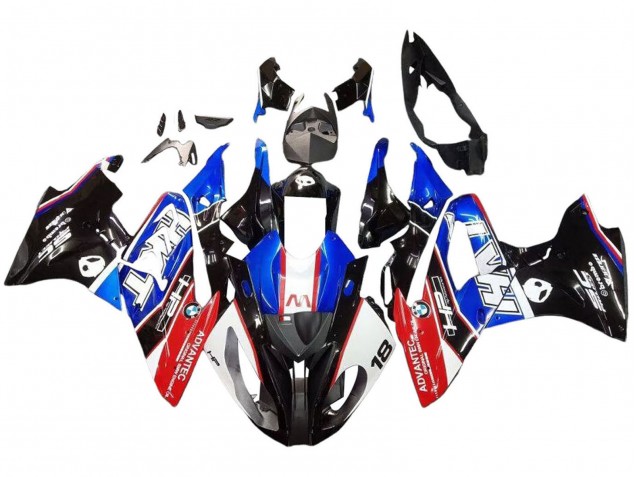 Carenado Moto BMW S1000RR 2015-2016 - Azul Rojo Negro Brillante