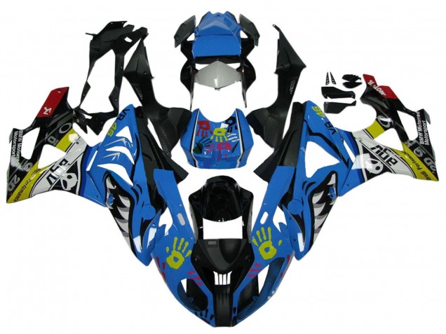 Carenados Moto BMW S1000RR 2009-2014 - Blanco Azul Negro Amarillo Tiburón