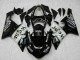 Carenados Moto Kawasaki ZX6R 2005-2006 - Negro Brillante Blanco West