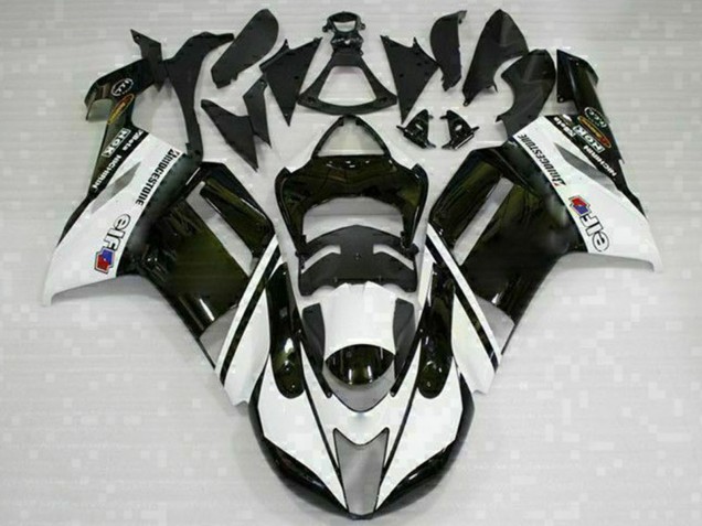 Carenados Moto Kawasaki ZX6R 2007-2008 - Negro Blanco