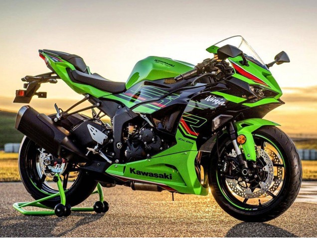 Carenados Moto Kawasaki ZX6R 2023-2025 - Verde Negro