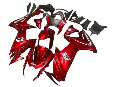 Carenados Moto Suzuki GSXR 600 / GSXR 750 2011-2024 - Rojo Blanco Calcomanía