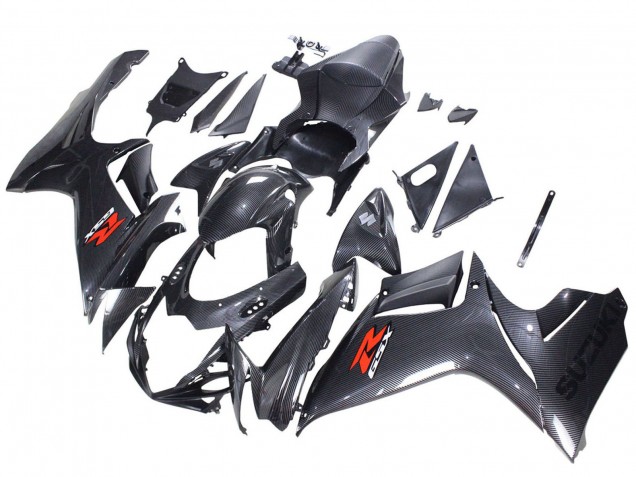 Carenados Moto Suzuki GSXR 600 / GSXR 750 2011-2024 - Negro FibraCarbono Rojo