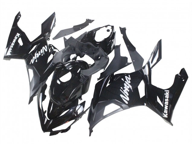 Carenados Moto Kawasaki Ninja 400 2018-2024 - Negro Brillante Negro Mate Blanco Calcomanías