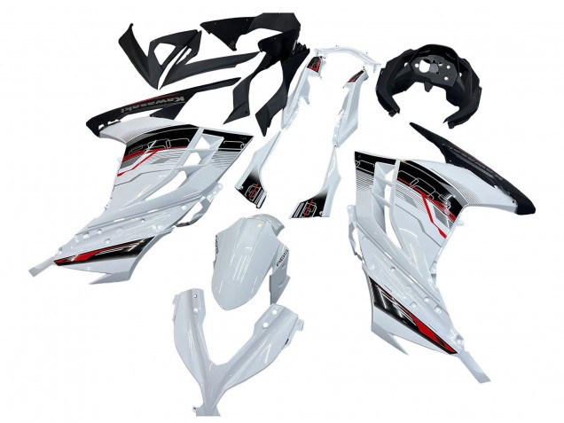 Carenados Moto Kawasaki EX300 2013-2024 - Blanco Rojo Negro