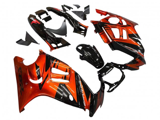 Carenados Moto Honda CBR600 F3 1995-1996 - Naranja Negro Brillante
