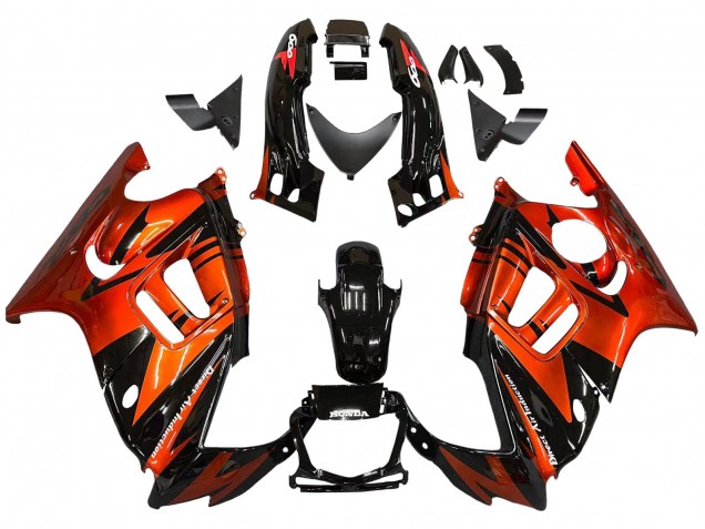 Carenados Moto Honda CBR600 F3 1995-1996 - Naranja Negro Brillante