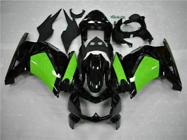 Carenados Moto Kawasaki EX250 2008-2012 - Negro Brillante Verde
