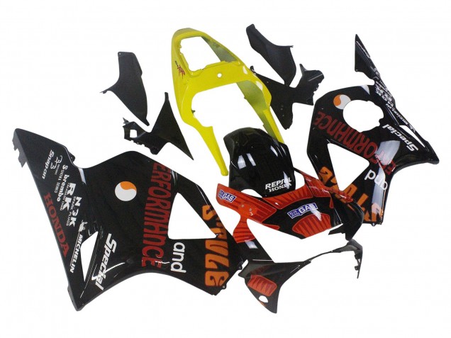 Carenados Moto Honda CBR900RR 954 2002-2003 - Amarillo Rojo Negro Brillante Repsol Rossi
