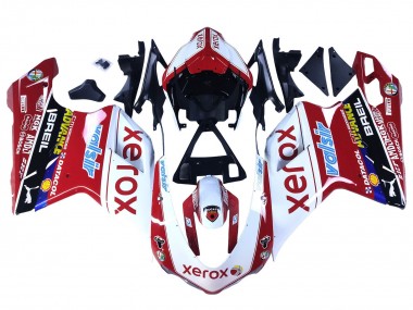Carenados Moto Ducati 848/1098/1198 2007-2014 - Blanco Rojo Negro Brillante Valsir Xerox