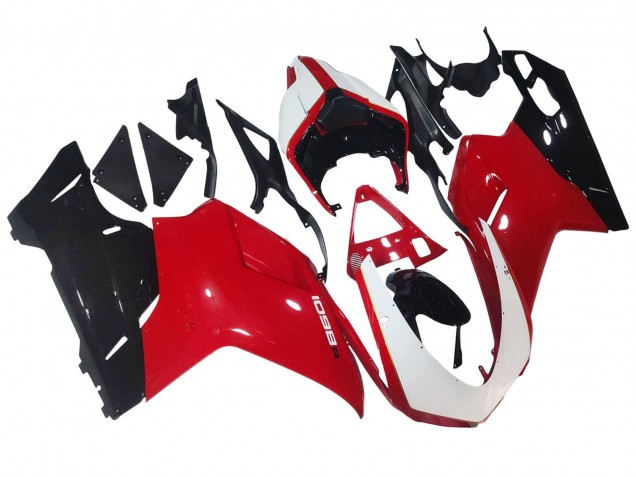 Carenados Moto Ducati 1098 2007-2014 - Blanco Rojo Negro Brillante
