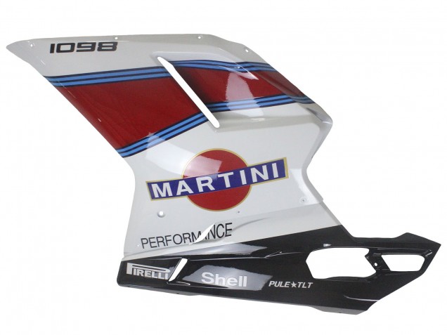 Carenados Moto Ducati 1098 2007-2014 - Blanco Rojo Azul Negro Brillante Martini