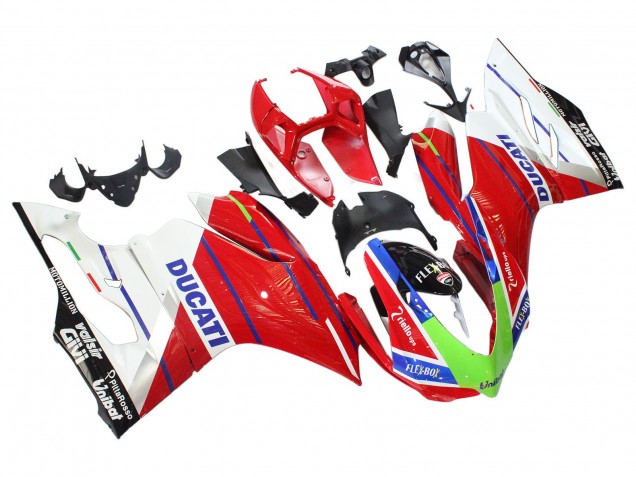 Carenados Moto Ducati Panigale 899/1199 2011-2014 - Blanco Rojo Verde Azul Negro Brillante Flex-Box