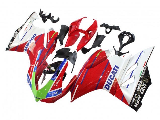 Carenados Moto Ducati Panigale 899/1199 2011-2014 - Blanco Rojo Verde Azul Negro Brillante Flex-Box