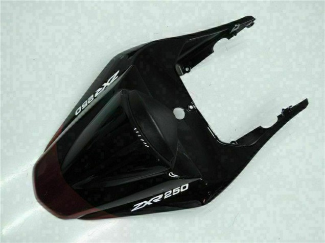 Carenados Moto Kawasaki EX250 2008-2012 - Negro Brillante Rojo Granate