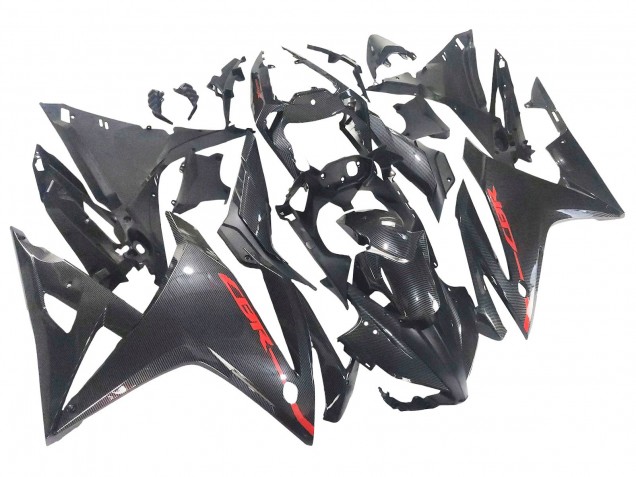 Carenados Moto Honda CBR500R 2016-2018 - Negro FibraCarbono Rojo