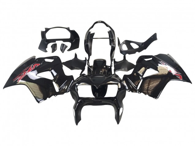 Carenados Moto Honda VFR 800 1998-2001 - Negro Brillante Rojo Calcomanía