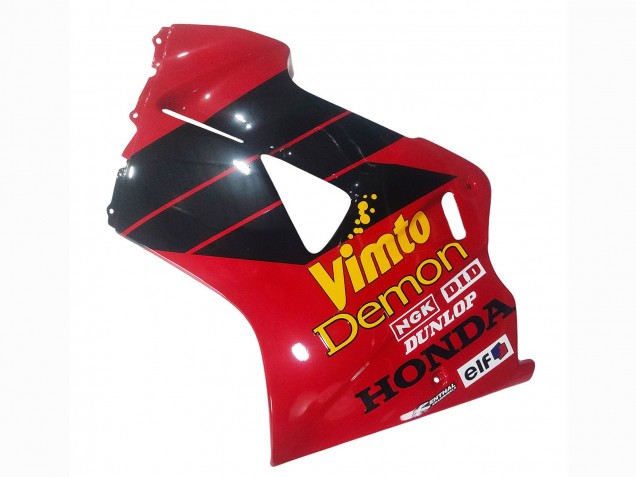 Carenados Moto Honda VFR 800 1998-2001 - Rojo Blanco Negro Brillante Vimto