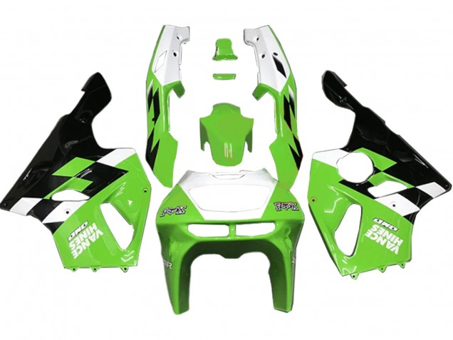 Carenados Moto Kawasaki ZX7R 1996-2003 - Blanco Verde Negro Brillante