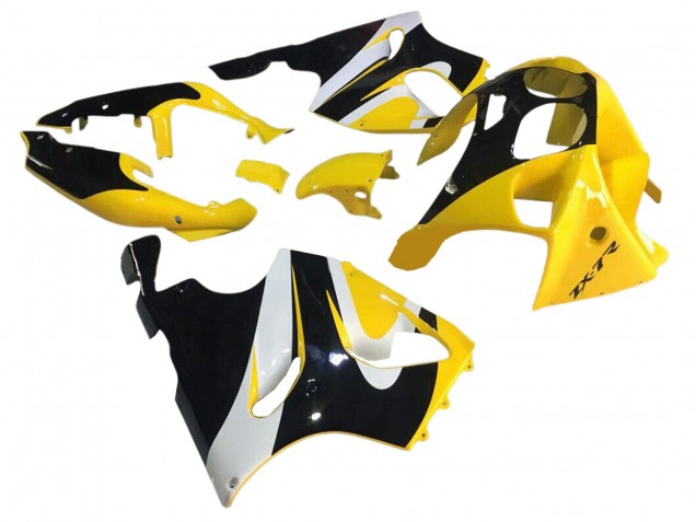 Carenados Moto Kawasaki ZX7R 1996-2003 - Amarillo Blanco Negro Brillante