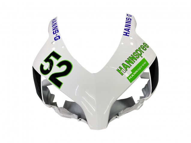 Carenados Moto Honda CBR1000RR 2004-2005 - Blanco Verde Negro Brillante Hannspree 52