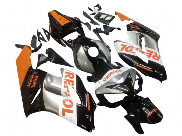 Carenados Moto Honda CBR1000RR 2004-2005 - Naranja Plata Negro Brillante Repsol
