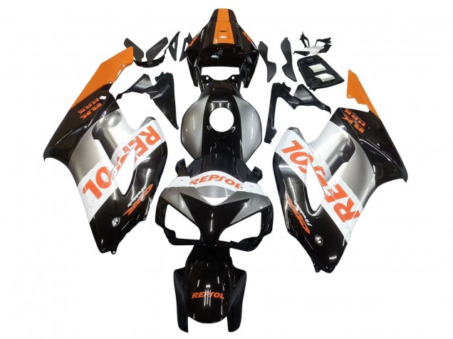 Carenados Moto Honda CBR1000RR 2004-2005 - Naranja Plata Negro Brillante Repsol