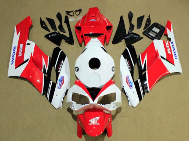 Carenados Moto Honda CBR1000RR 2004-2005 - Blanco Rojo Negro Mate Motul
