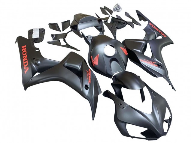 Carenados Moto Honda CBR1000RR 2006-2007 - Negro Mate Rojo Calcomanías