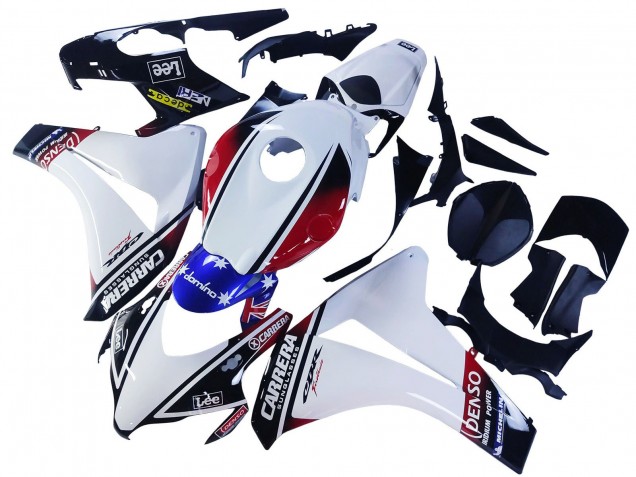 Carenados Moto Honda CBR1000RR 2008-2011 - Blanco Rojo Azul Negro Estrella Lee Carrera