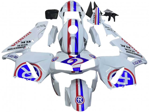 Carenados Moto Honda CBR600RR 2003-2004 - Blanco Rojo Azul
