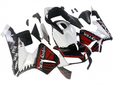 Carenados Moto Honda CBR600RR 2003-2004 - Blanco Rojo Negro Brillante Monstruo