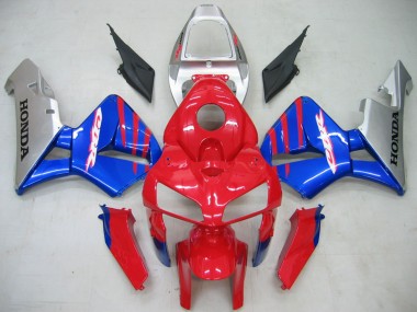 Carenados Moto Honda CBR600RR 2005-2006 - Rojo Azul Plata