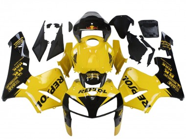 Carenados Moto Honda CBR600RR 2005-2006 - Amarillo Negro Repsol
