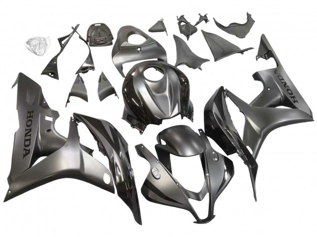 Carenado Moto Honda CBR600RR 2007-2008 - Plata Negro Brillante
