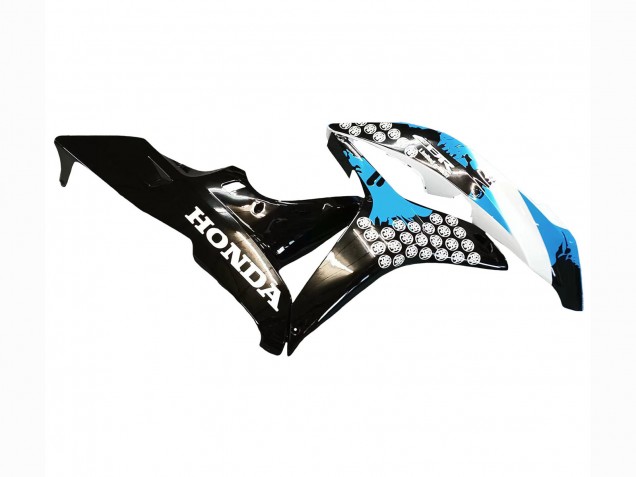 Carenados Moto Honda CBR600RR 2007-2008 - Blanco Azul Claro Negro Brillante