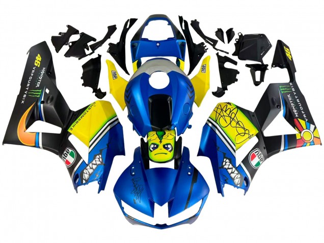Carenados Moto Honda CBR600RR 2013-2026 - Azul Amarillo Negro Mate Verde Monstruo Tiburón