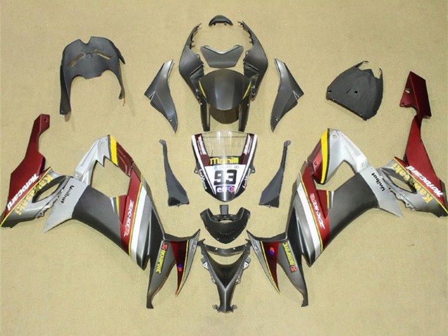 Carenados Moto Kawasaki ZX10R 2008-2010 - Plata Gris Amarillo Rojo