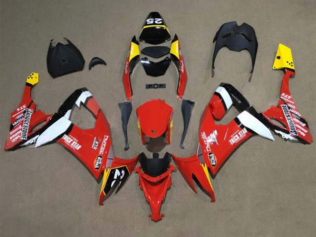 Carenados Moto Kawasaki ZX10R 2008-2010 - Rojo Amarillo Blanco Negro