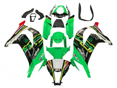 Carenados Moto Kawasaki ZX10R 2011-2015 - Verde Amarillo Negro Blanco Elf Monstruo
